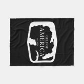 Gulf Retro of America EST 2025 Amerikaanse Mannen  Fleece Deken (Voorkant (Horizontaal))