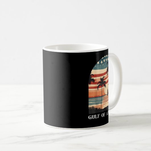 Gulf Retro of America EST 2025 Amerikaanse Mannen  Koffiemok (Voorkant rechts)