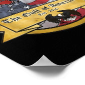 Gulf Retro of America EST 2025 Amerikaanse Mannen  Poster (Hoek)