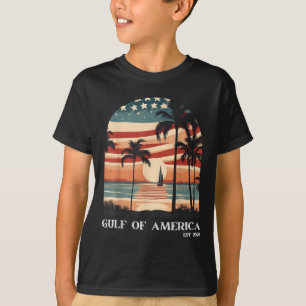 Gulf Retro of America EST 2025 Amerikaanse Mannen T-shirt