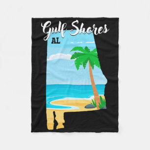 Gulf Shores Al Sinaasappel Beach Alabyma Trip V Fleece Deken
