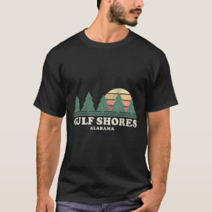 Gulf Shores Al Throwbyck T-shirt Retro 70s Des