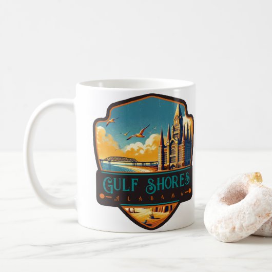 Gulf Shores, Alabama | Antiek Koffiemok (Met donut)