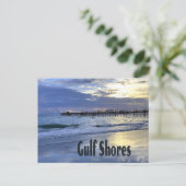 Gulf Shores Alabama Beach Sunrise Pier Briefkaart (Staand voorkant)