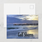 Gulf Shores Alabama Beach Sunrise Pier Briefkaart (Voorkant / Achterkant)