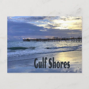 Gulf Shores Alabama Beach Sunrise Pier Briefkaart