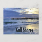 Gulf Shores Alabama Beach Sunrise Pier Briefkaart (Voorkant)