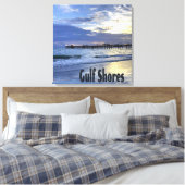 Gulf Shores Alabama Beach Sunrise Pier Canvas Afdruk (Insitu (Slaapkamer))