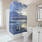 Gulf Shores Alabama Beach Sunrise Pier Douchegordijn (In situ)