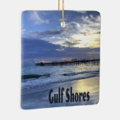 Gulf Shores Alabama Beach Sunrise Pier Keramisch Ornament (Rechts)
