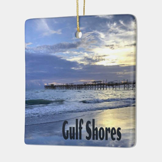 Gulf Shores Alabama Beach Sunrise Pier Keramisch Ornament (Links)