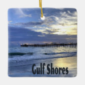 Gulf Shores Alabama Beach Sunrise Pier Keramisch Ornament (Voorkant)