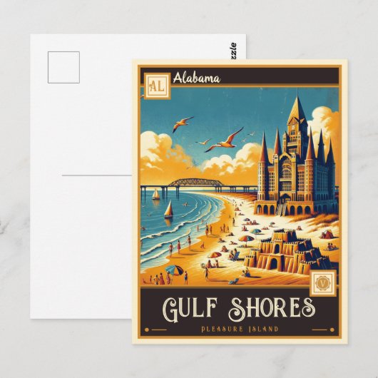 Gulf Shores, Alabama | Briefkaart (Voorkant / Achterkant)