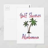 Gulf Shores Alabama Briefkaart (Voorkant / Achterkant)