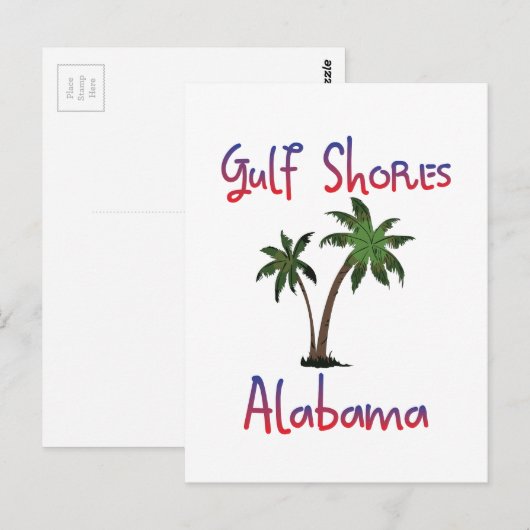 Gulf Shores Alabama Briefkaart (Voorkant / Achterkant)