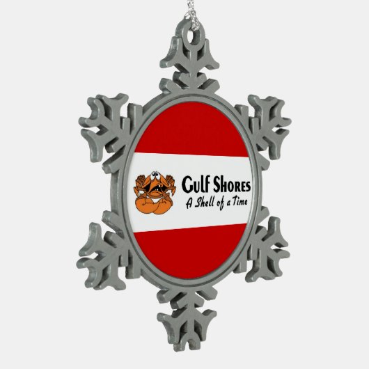 Gulf Shores Alabama Crab Tin Sneeuwvlok Ornament (Links)