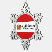 Gulf Shores Alabama Crab Tin Sneeuwvlok Ornament (Rechts)