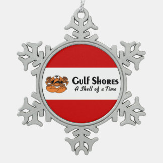 Gulf Shores Alabama Crab Tin Sneeuwvlok Ornament