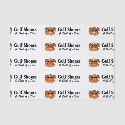 Gulf Shores Alabama Crab Tissuepapier (Voorkant)