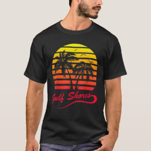 Gulf Shores Alabama jaren '80 Zomer Strand Palm Tr T-shirt