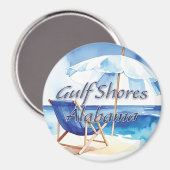 Gulf Shores, Alabama Magneet (Voorkant / Achterkant)