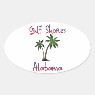Gulf Shores Alabama Ovale Sticker