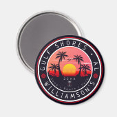 Gulf Shores Alabama Retro Sunset Souvenirs 80s Magneet (Voorkant / Achterkant)