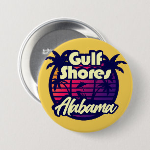 Gulf Shores Alabama Ronde Button 7,6 Cm