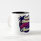 Gulf Shores Alabama Tweekleurige Koffiemok (Voorkant links)