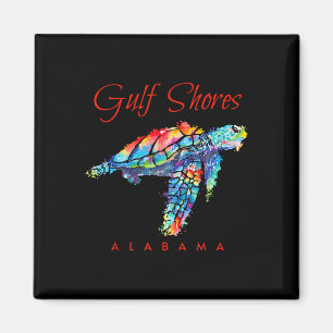 Gulf Shores Alabama Waterverf Zee Turtle Magneet