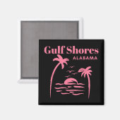 Gulf Shores Alabama Waterverf Zee Turtle Magneet (Voorkant / Achterkant)