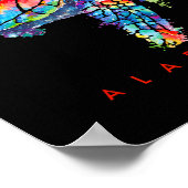 Gulf Shores Alabama Waterverf Zee Turtle Poster (Hoek)