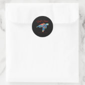 Gulf Shores Alabama Waterverf Zee Turtle Ronde Sticker (Tas)
