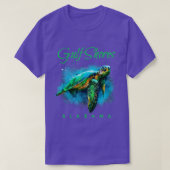 Gulf Shores Alabama Waterverf Zee Turtle T-shirt (Design voorkant)
