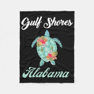 Gulf Shores Alabama Zee Schildpad Familie Vakantie Fleece Deken
