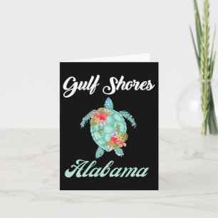 Gulf Shores Alabama Zeeschildpad Familie Vakantie Kaart