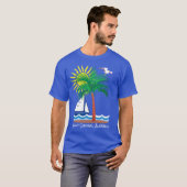 Gulf Shores Alabama Zeilboot en zonnetje T-shirt (Voorkant volledig)