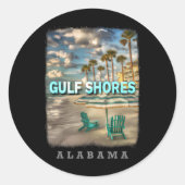 Gulf Shores Alabyma Al Beach Paradise SD667 Ronde Sticker (Voorkant)