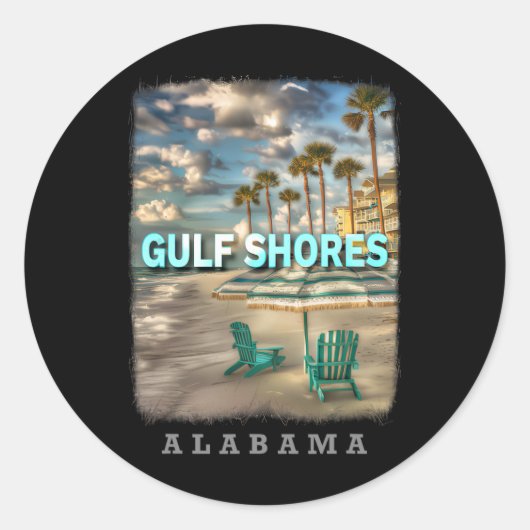 Gulf Shores Alabyma Al Beach Paradise SD667 Ronde Sticker (Voorkant)