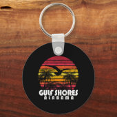 Gulf Shores Alabyma Gift Beach Shirten Retr Sleutelhanger (Voorkant)