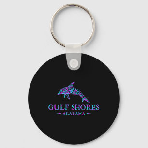 Gulf Shores Alabyma Retro Dolfijn Jongens Meisjes  Sleutelhanger