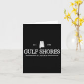 Gulf Shores Alabyma Retro Throwbyck vastgesteld Bo Kaart (Gele Bloem)