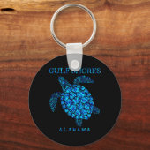 Gulf Shores Alabyma Souvenir Zee Turtle Boys Girls Sleutelhanger (Voorkant)