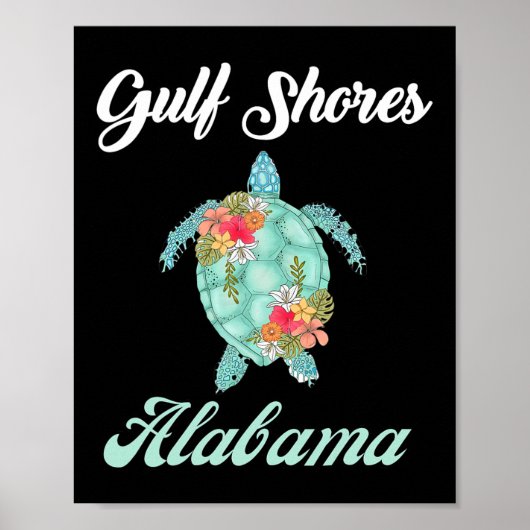 Gulf Shores Alabyma Zee Schildpad Familie Vakantie Poster (Voorkant)