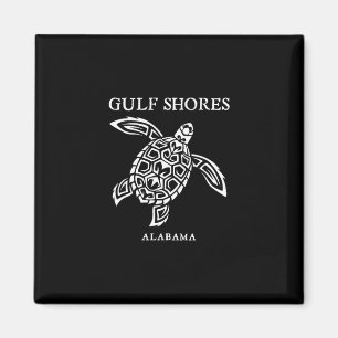 Gulf Shores Alama Retro Zeeschildpad Jongens Meisj Magneet