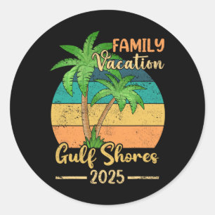 Gulf Shores Beach Alabama Familie Vakantie 2025 Su Ronde Sticker