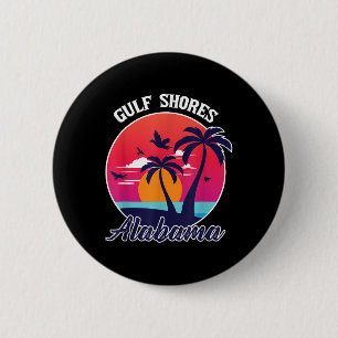Gulf Shores Beach Alabama Familie Vakantie Souveni Ronde Button 5,7 Cm