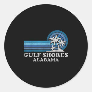 Gulf Shores Beach Alabama Familie Zomer Vakantie V Ronde Sticker