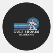 Gulf Shores Beach Alabama Family Summer Vacation V Ronde Sticker (Voorkant)