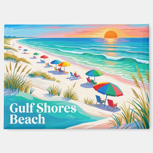 Gulf Shores Beach Alabama Magneet (Voorkant)